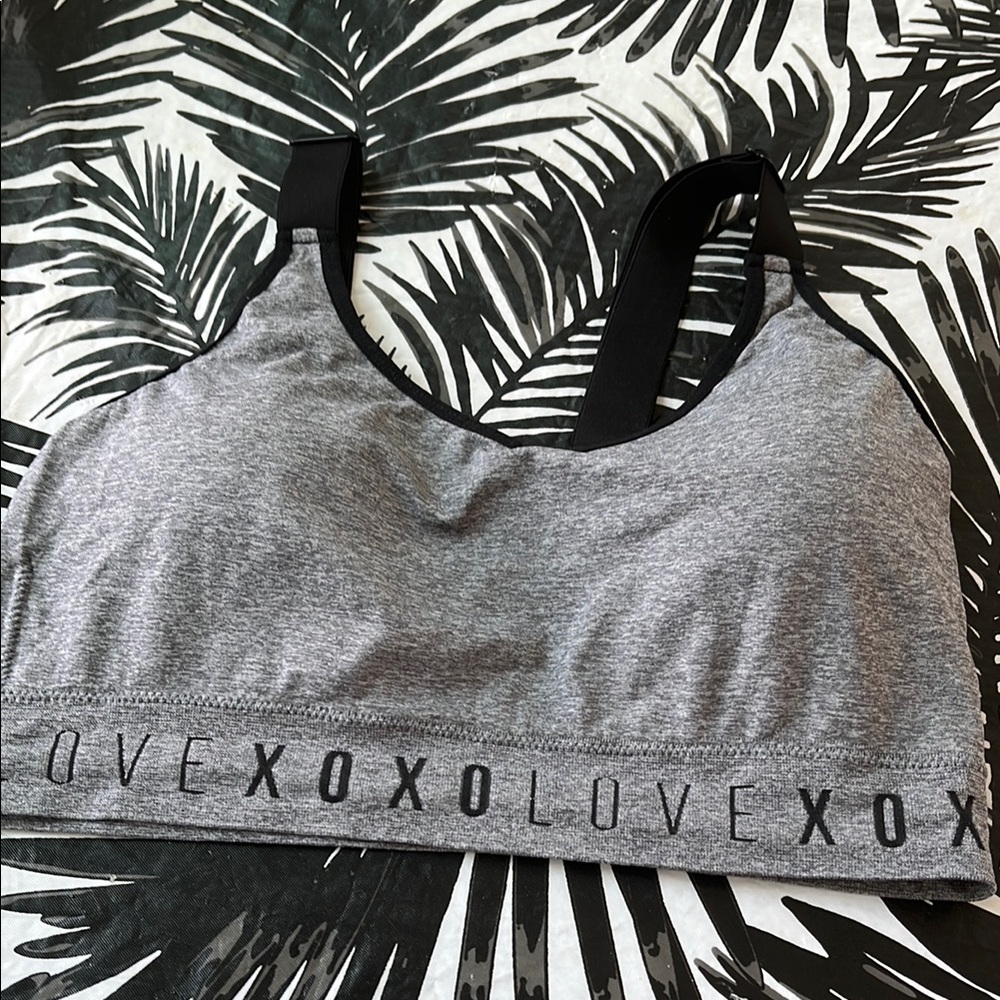 XOXO Heather Gray Sports Bra